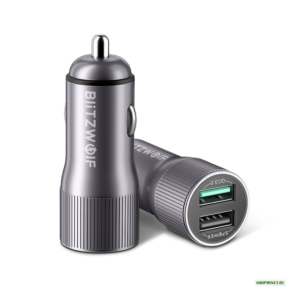 BlitzWolf® BW-SD2 30 Вт QC3.0 2.4A Dual USB-порты Авто зарядное устройство для iPhone XS Xiaomi Mi8 Pocophone