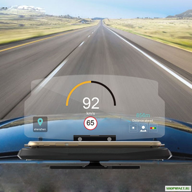 Универсальный HUD Head Up Дисплей Авто Сотовый телефон GPS навигация Крепление держателя отражателя изображения