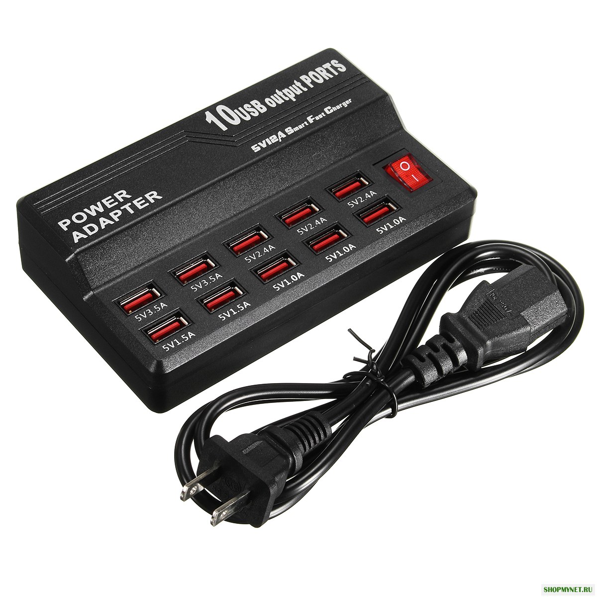 10 портов USB зарядное устройство питания адаптер стены Путешествия Desktop Charger для мобильных телефонов